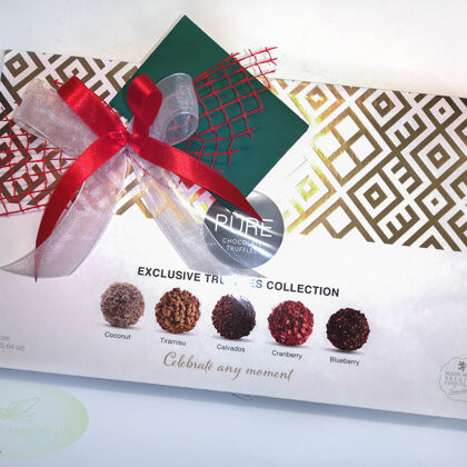 Izdekorētas Pūre šokolādes konfektes. 160 gr. 14,-e